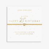 Joma Jewellery  A Little 'Happy 21st Birthday' Bracelet In Gold Plating