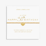 Joma Jewellery  A Little 'Happy 30th Birthday' Bracelet In Gold Plating