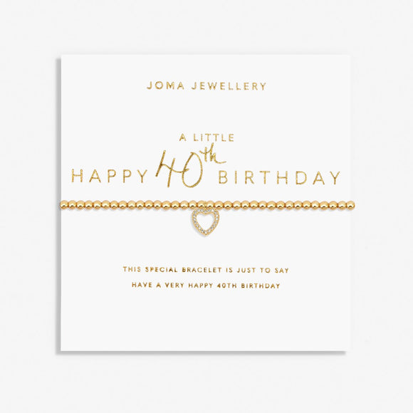 Joma Jewellery  A Little 'Happy Birthday' Bracelet In Gold Plating