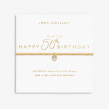 Joma Jewellery  A Little 'Happy 50th Birthday' Bracelet In Gold Plating