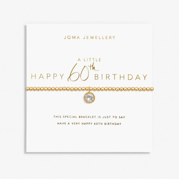 Joma Jewellery  A Little 'Happy 60th Birthday' Bracelet In Gold Plating