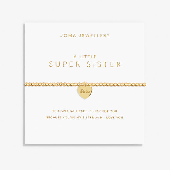 Joma Jewellery  A Little 'Super Sister' Bracelet In Gold Plating