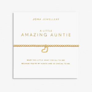 Joma Jewellery  A Little 'Amazing Auntie' Bracelet In Gold Plating