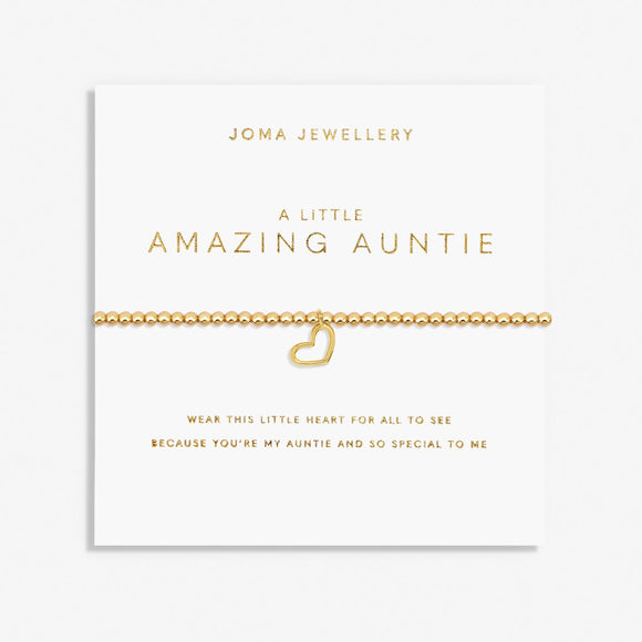 Joma Jewellery  A Little 'Amazing Auntie' Bracelet In Gold Plating