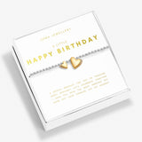 Boxed A Little 'Happy Birthday' Bracelet In Silver And Gold Plating by Joma Jewellery