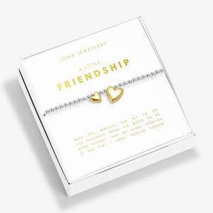 Boxed A Little 'Friendship' Bracelet In Silver And Gold Plating by Joma Jewellery