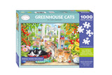 Otter House Greenhouse Cats - 1000 Piece Jigsaw Puzzle