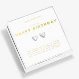 Boxed A Little 'Happy Birthday' Earrings In Silver Plating  by Joma Jewellery