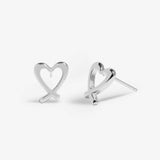 Boxed A Little 'With Love' Earrings In Silver Plating  by Joma Jewellery