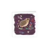 Otter House RSPB Beyond The Hedgerow Stationery - (10 Cards) Square Notecard Pack - Hedgehogs Leaves