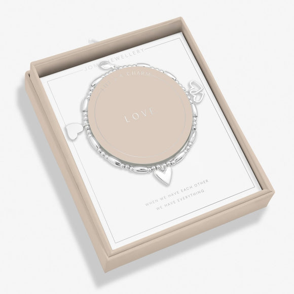 Joma Jewellery Life's A Charm 'Love' Bracelet In Silver Plating