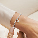 Joma Jewellery Life's A Charm 'Daughter' Bracelet In Silver Plating