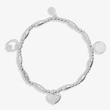 Joma Jewellery Life's A Charm 'Daughter' Bracelet In Silver Plating