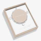 Joma Jewellery Life's A Charm 'Daughter' Bracelet In Silver Plating