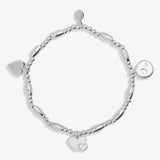 Joma Jewellery Life's A Charm 'Mum' Bracelet In Silver Plating