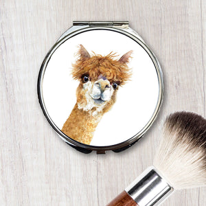 Field and Fur Gifts - Compact Mirror, Wendy, Alpaca