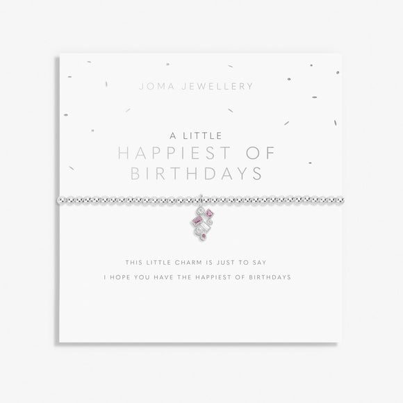 A Little 'Happiest of Birthdays' Bracelet By Joma Jewellery