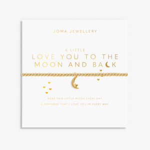 Gold  A Little  'Love You To The Moon And Back' Bracelet By Joma Jewellery