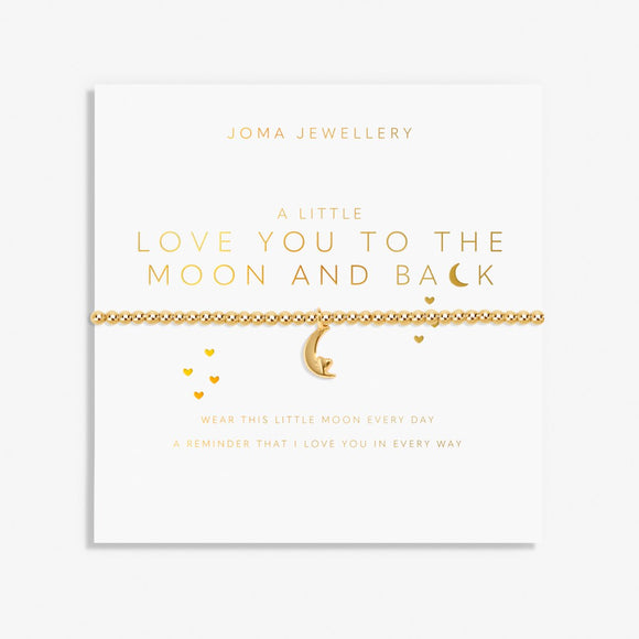 Gold  A Little  'Love You To The Moon And Back' Bracelet By Joma Jewellery