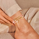 Happy Little Moments Anklet Live Happy In Gold Plating By Joma Jewellery