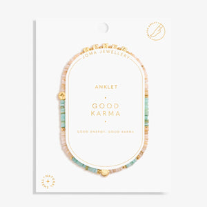 Happy Little Moments 'Good Karma' Anklet Gold Plating By Joma Jewellery