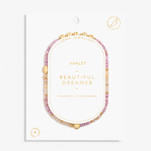 Happy Little Moments 'Beautiful Dreamer' Anklet Gold Plating By Joma Jewellery