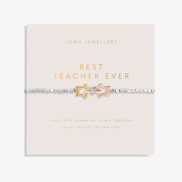 Forever Yours 'Best Teacher Ever' Bracelet By Joma Jewellery