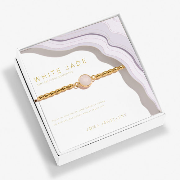 Joma Jewellery Serenity Stones White Jade Bracelet