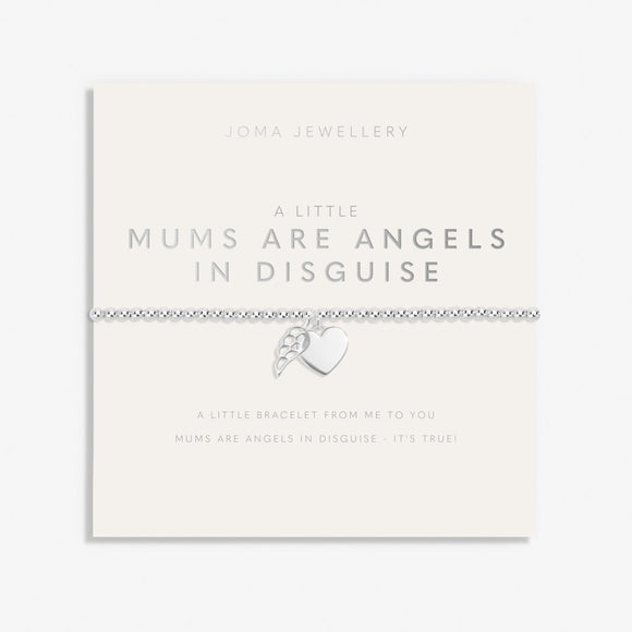 Mother's Day A Little 'Mums are Angels in Disguise ' Bracelet In Silver Plating From Joma Jewellery