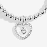 A Little 'So Lucky To Have You In My Life' Bracelet In Silver Plating  By Joma Jewellery