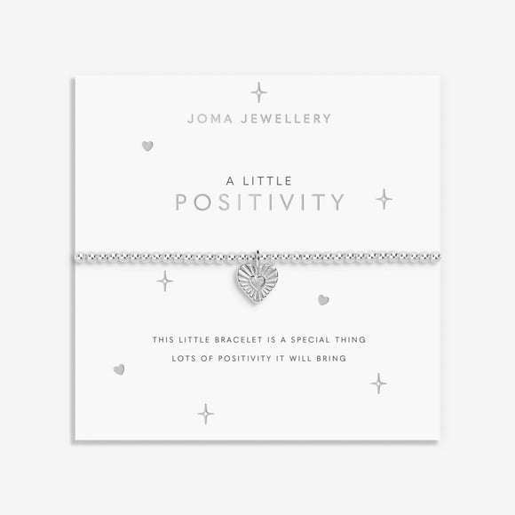 A Little 'Positivity' Bracelet In Silver Plating  By Joma Jewellery