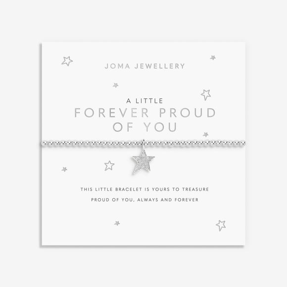 A Little 'Forever Proud Of You' Bracelet In Silver Plating' Bracelet   By Joma Jewellery
