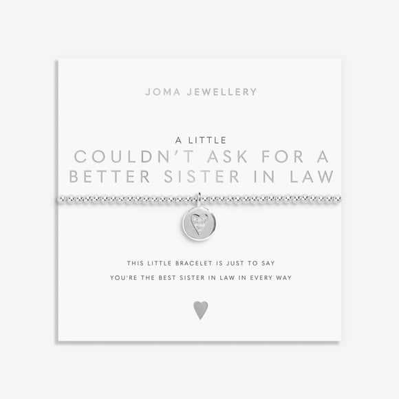A Little 'Couldn't Ask For a Better Sister-inLaw  Bracelet  Silver  Plating  By Joma Jewellery