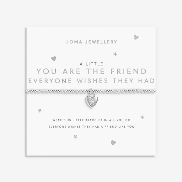 A Little 'You're The Friend Everyone Wishes They Had' Bracelet In Silver Plating  By Joma Jewellery (Copy)