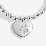 A Little 'Pets Leave Pawprints On Our Hearts' Bracelet In Silver Plating  By Joma Jewellery (Copy) (Copy)
