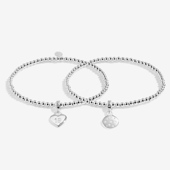 Joma Jewellery 18th Birthday' Linked Infinity Bracelets In Silver Plating Boxed