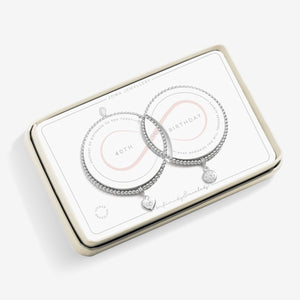 Joma Jewellery 40th Birthday' Linked Infinity Bracelets In Silver Plating Boxed