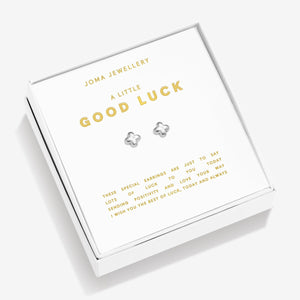 Joma jewellery Boxed A Little 'Good Luck' Earrings In Silver Plating