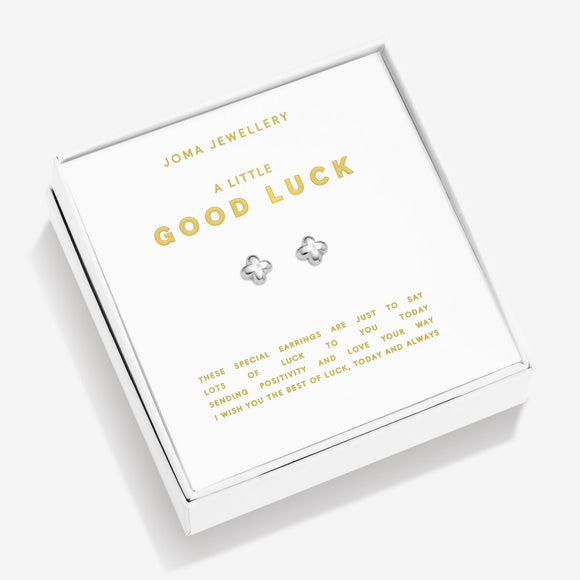 Joma jewellery Boxed A Little 'Good Luck' Earrings In Silver Plating