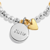 Joma Jewellery  So Loved 'Sister' Bracelet In Silver And Gold Plating