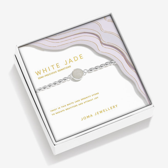 Joma Jewellery Serenity Stones White Jade Bracelet