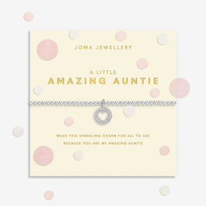 Confetti A Little 'Amazing Auntie' Bracelet In Silver Plating By Joma Jewellery