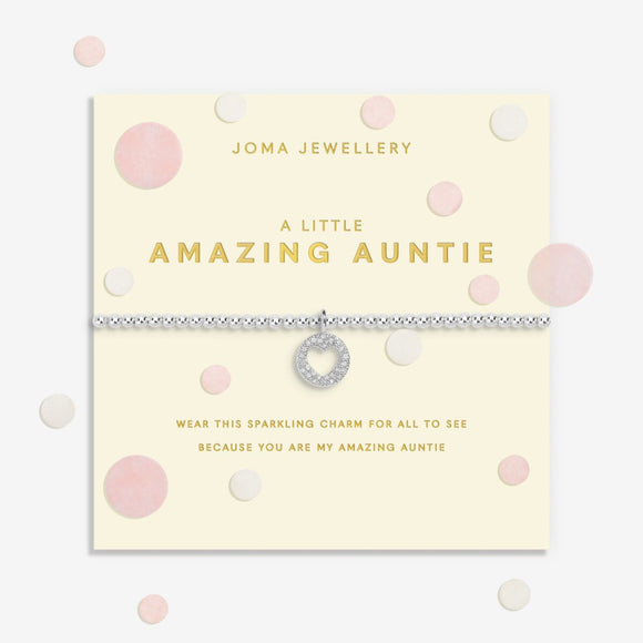 Confetti A Little 'Amazing Auntie' Bracelet In Silver Plating By Joma Jewellery