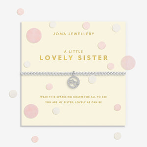 Confetti A Little 'Lovely Sister' Bracelet In Silver Plating By Joma Jewellery