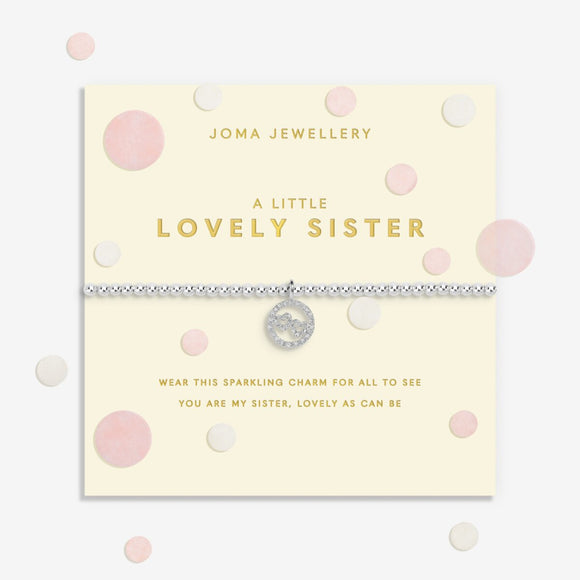 Confetti A Little 'Lovely Sister' Bracelet In Silver Plating By Joma Jewellery