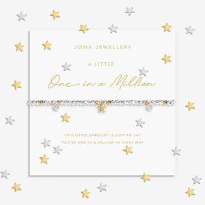 Sparkle Confetti A Little 'One In A Million' Bracelet In Silver And Gold Plating By Joma Jewellery