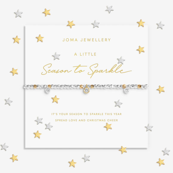 Sparkle Confetti A Little 'Season To Sparkle' Bracelet In Silver And Gold Plating By Joma Jewellery