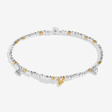 Sparkle Confetti A Little 'Love And Wishes' Bracelet In Silver And Gold Plating By Joma Jewellery