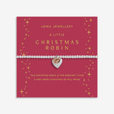 Joma Jewellery Christmas A Little 'Christmas Robin' Bracelet In Silver Plating