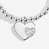 Joma Jewellery Christmas A Little 'Merry Christmas Wonderful Mum' Bracelet In Silver Plating